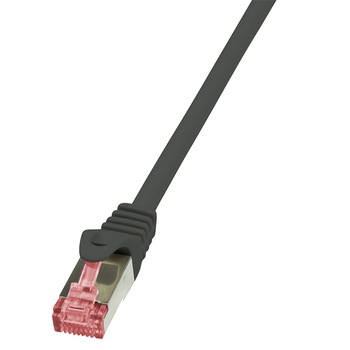 Cablu S/FTP LOGILINK Cat6, LSZH, cupru, 3 m, negru, AWG27, dublu ecranat CQ2063S Cablu S/FTP LOGILINK Cat6, LSZH, cupru, 3 m, negru, AWG27, dublu ecranat CQ2063S