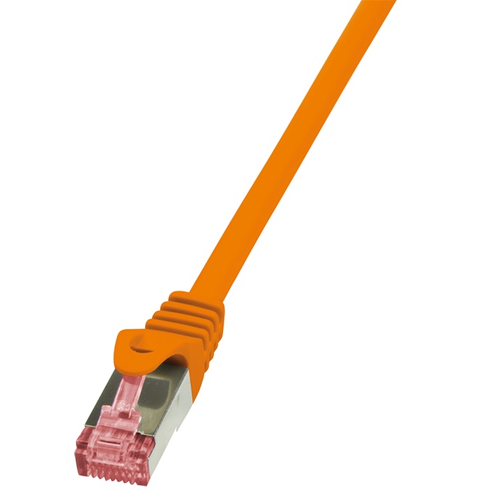 Cablu S/FTP LOGILINK Cat6, LSZH, cupru, 1.5 m, portocaliu, AWG27, dublu ecranat CQ2048S