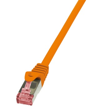 Cablu S/FTP LOGILINK Cat6, LSZH, cupru, 3 m, portocaliu, AWG27, dublu ecranat CQ2068S Cablu S/FTP LOGILINK Cat6, LSZH, cupru, 3 m, portocaliu, AWG27, dublu ecranat CQ2068S