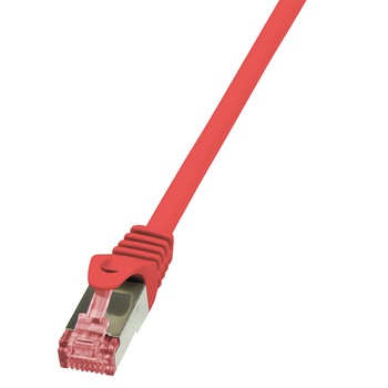 Cablu S/FTP LOGILINK Cat6, LSZH, cupru, 2 m, rosu, AWG27, dublu ecranat CQ2054S Cablu S/FTP LOGILINK Cat6, LSZH, cupru, 2 m, rosu, AWG27, dublu ecranat CQ2054S
