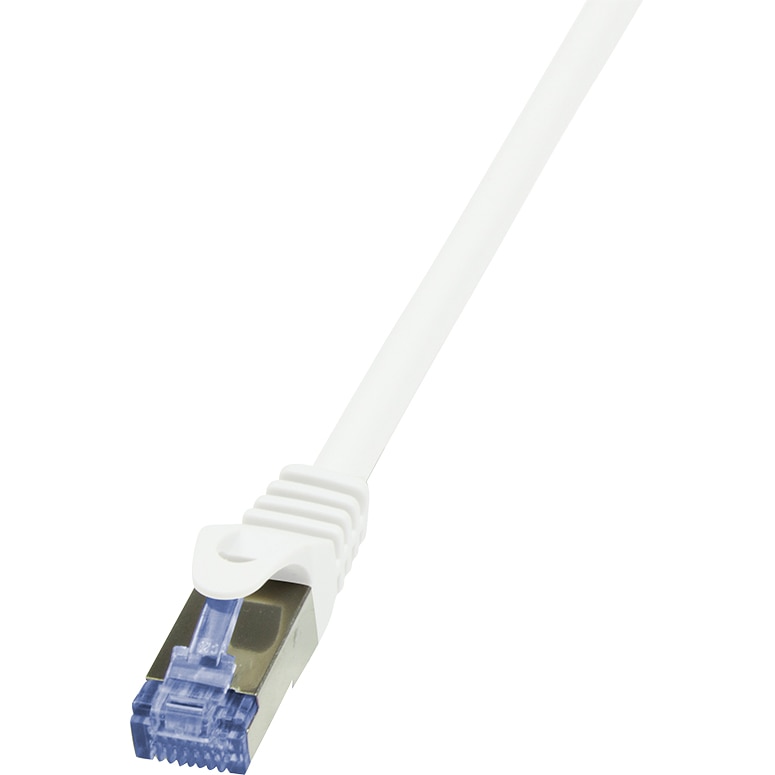 Cablu S/FTP LOGILINK Cat6a, LSZH, cupru, 1 m, alb, AWG26, dublu ecranat CQ3031S