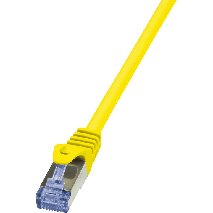 LOGILINK Cat6a S / FTP kábel, LSZH, réz, 1 m, sárga, AWG26, kettős árnyékolású CQ3037S