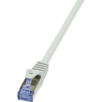 Cablu S/FTP LOGILINK Cat6a, LSZH, cupru, 0.25 m, gri, AWG26, dublu ecranat CQ3012S Cablu S/FTP LOGILINK Cat6a, LSZH, cupru, 0.25 m, gri, AWG26, dublu ecranat CQ3012S