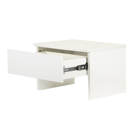 Noptiera design modern cu sertar pentru depozitare, realizata din PAL laminat, poate fi folosita si ca masuta, 44 x 29 x 33 cm