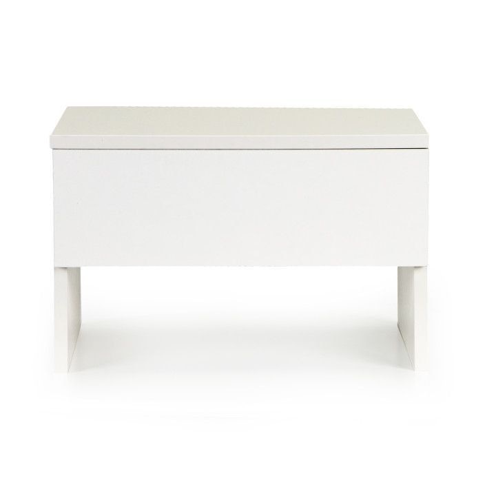 Noptiera iMK, un sertar, PAL melaminat, alb, 44 x 33 x 29 cm