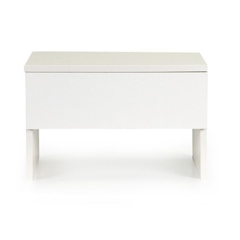 Noptiera alba din PAL, cu sertar, 44x33x29 cm Noptiera alba din PAL, cu sertar, 44x33x29 cm