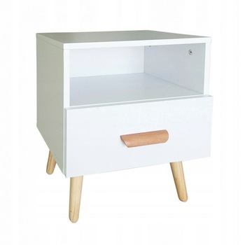 Noptiera design modern cu sertar si raft pentru depozitare, realizata din lemn si MDF, 38 x 30 x 40 cm Noptiera design modern cu sertar si raft pentru depozitare, realizata din lemn si MDF, 38 x 30 x 40 cm