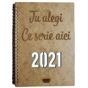 Agenda, A5, coperti de lemn, personalizata, 80 file Agenda, A5, coperti de lemn, personalizata, 80 file