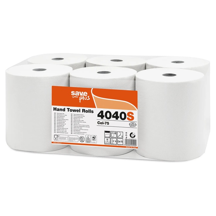 Rola prosoape hartie, Celtex 4040S, autocut, 2 straturi, 130 m, 6 role/set
