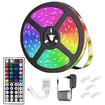 Kit Banda LED RGB 5050, YWX, 20 Culoare, 8 Moduri, 6 DIY, rezistent la apa IP65, poate fi taiat, luminozitate reglabila, Telecomanda IR 44 Taste, Decoreaza casa, festivalul, petrecerea Kit Banda LED RGB 5050, YWX, 20 Culoare, 8 Moduri, 6 DIY, rezistent la apa IP65, poate fi taiat, luminozitate reglabila, Telecomanda IR 44 Taste, Decoreaza casa, festivalul, petrecerea