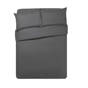 Set lenjerie 3 piese, gri uni, Metru Patrat, compus din husa pentru pilota de 100/200, o fata perna, cearceaf saltea cu elastic 80/200 Set lenjerie 3 piese, gri uni, Metru Patrat, compus din husa pentru pilota de 100/200, o fata perna, cearceaf saltea cu elastic 80/200