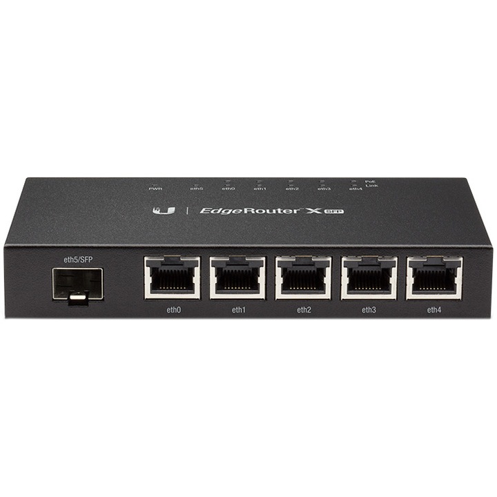 Router UBIQUITI ER-X-SFP EdgeRouter X SFP, 256MB DDR3, 5 ports 10/100/1000 RJ45, 1 port 100/1000 SFP