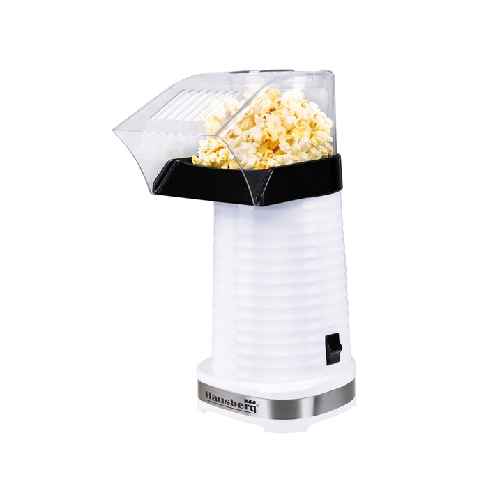 Aparat popcorn Hausberg HB-900AB, 1200 W, Alb