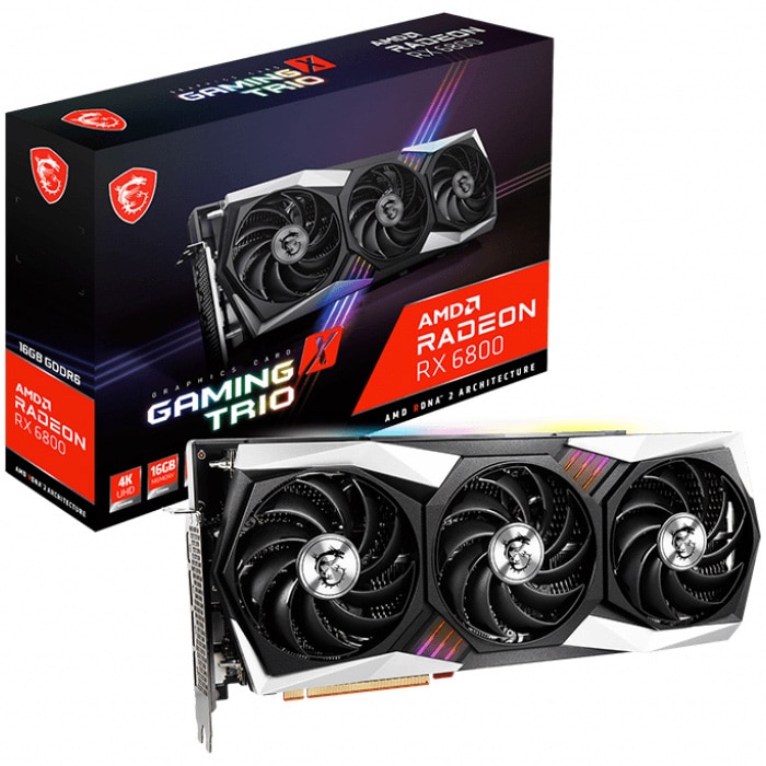 Placa video MSI Radeon™ RX 6800 GAMING X TRIO, 16GB GDDR6, 256-bit