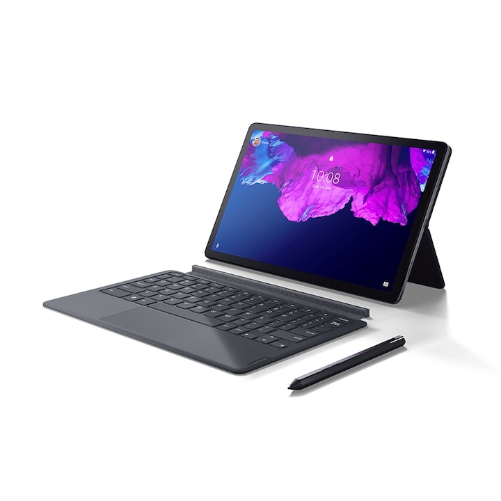Lenovo Tab P11 (TB-J606F) tablet, 11.0 QHD, Qualcomm Snapdragon 662 Octa-Core, 4GB, 128GB EMMC, Android 10, Szürke, kbd+pen
