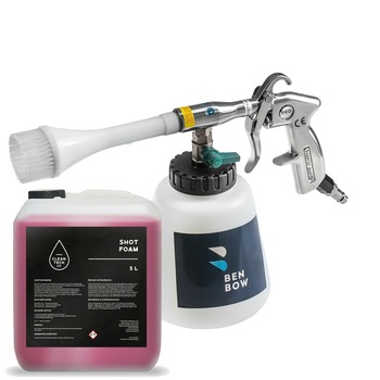 Set Pistol de curatare Benbow 003 cu aer comprimat cu perie + Solutie CleanTech Shot Foam 5 L, BenBow, Maner metal Set Pistol de curatare Benbow 003 cu aer comprimat cu perie + Solutie CleanTech Shot Foam 5 L, BenBow, Maner metal