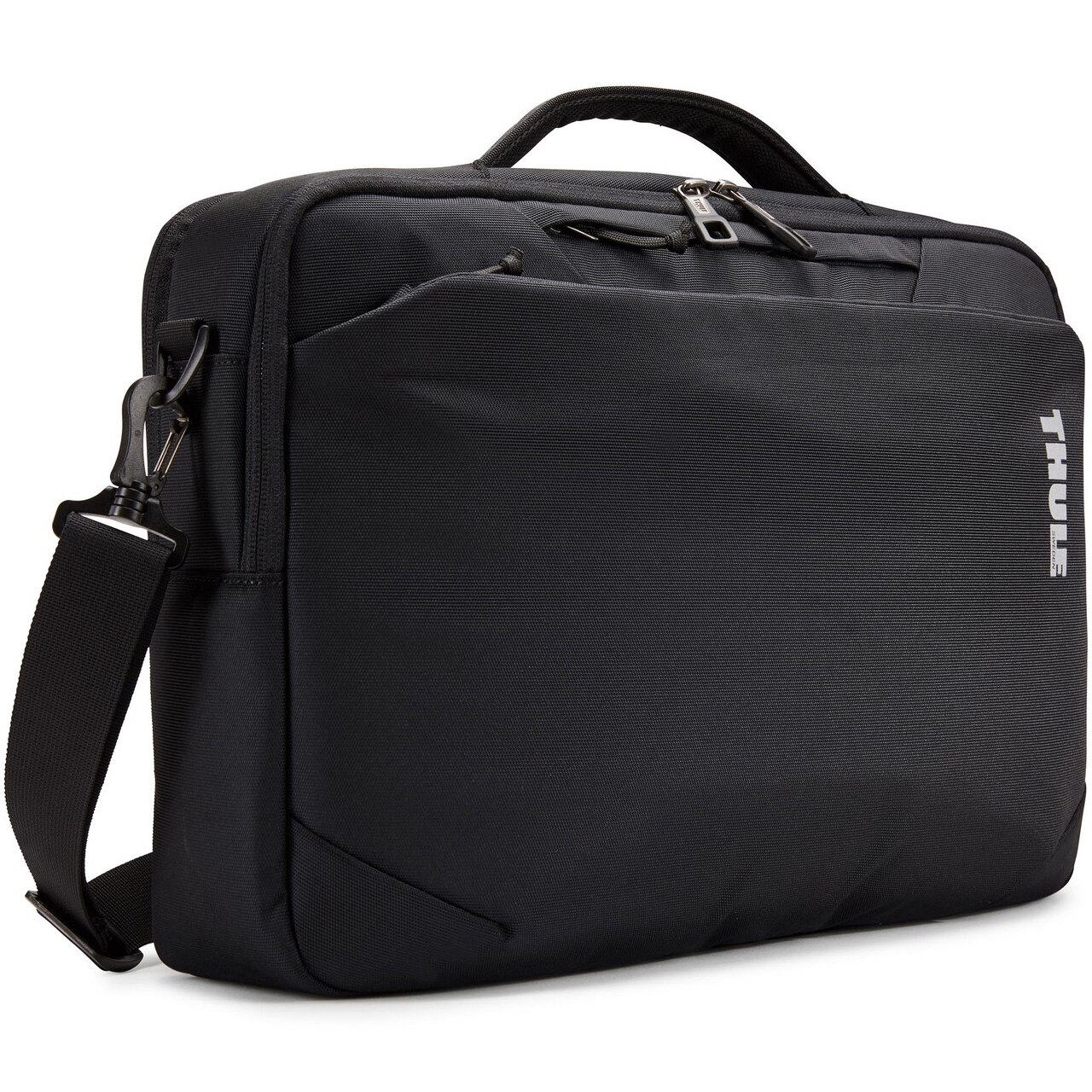 Geanta laptop Thule Subterra, 15.6", 2 compartimente, buzunar frontal x 2, buzunar dorsal, nylon, Negru
