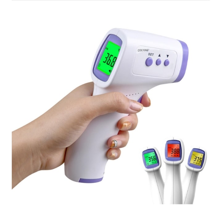 Медицински безконтактен термометър Ntech Dikang, автоматичен, цифров, LCD