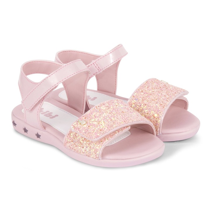 Детски Сандали за момиче BiBi Shoes Star Light Pink-Glitter, Розов, 22 EU