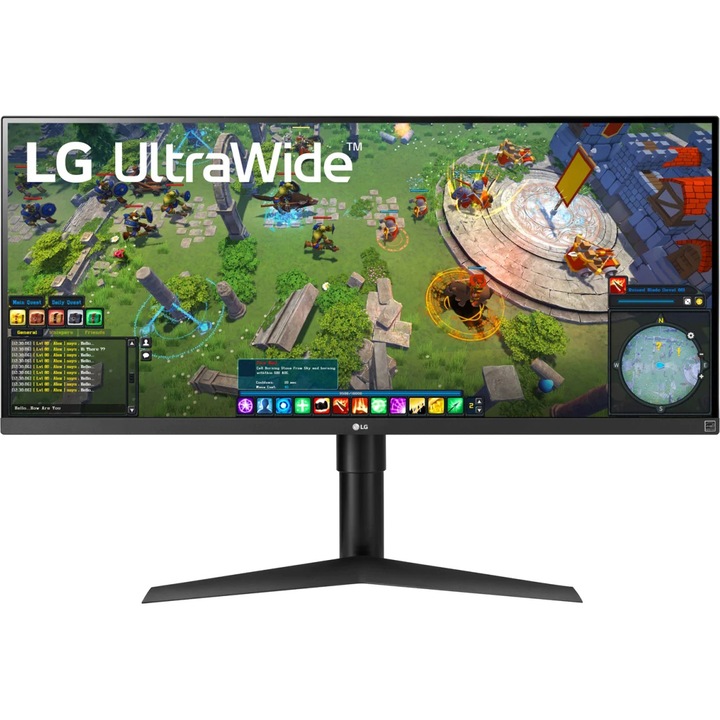 LG UltraWide 34WP65G-B Monitor, IPS, 34", UW-FHD, 2560x1080, HDR10, 5ms, 400cd/m2, FreeSync, USB-C, HDMI, DP, Fekete