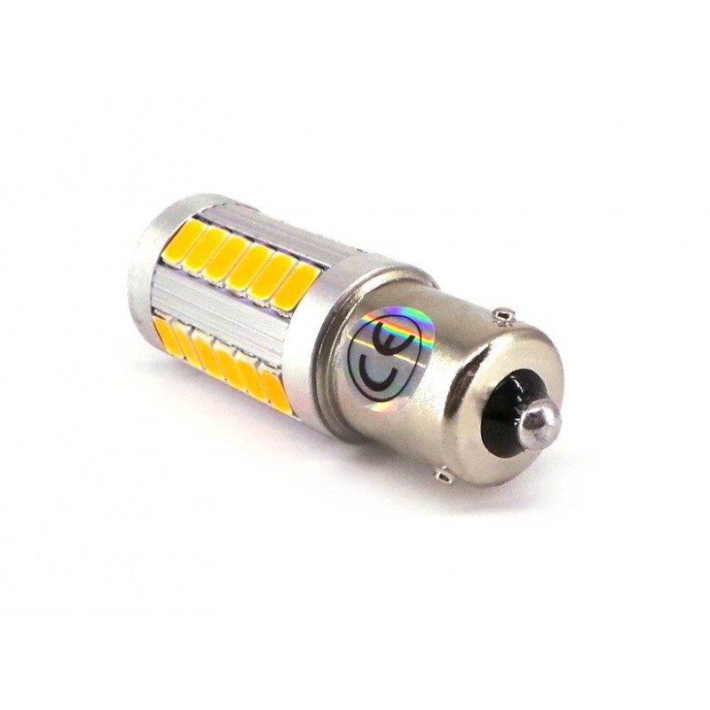 Bec LED BAU15S, PY21W, 7057, 12V-24V, CAN Bus, 1300lm, Portocaliu - eMAG.ro