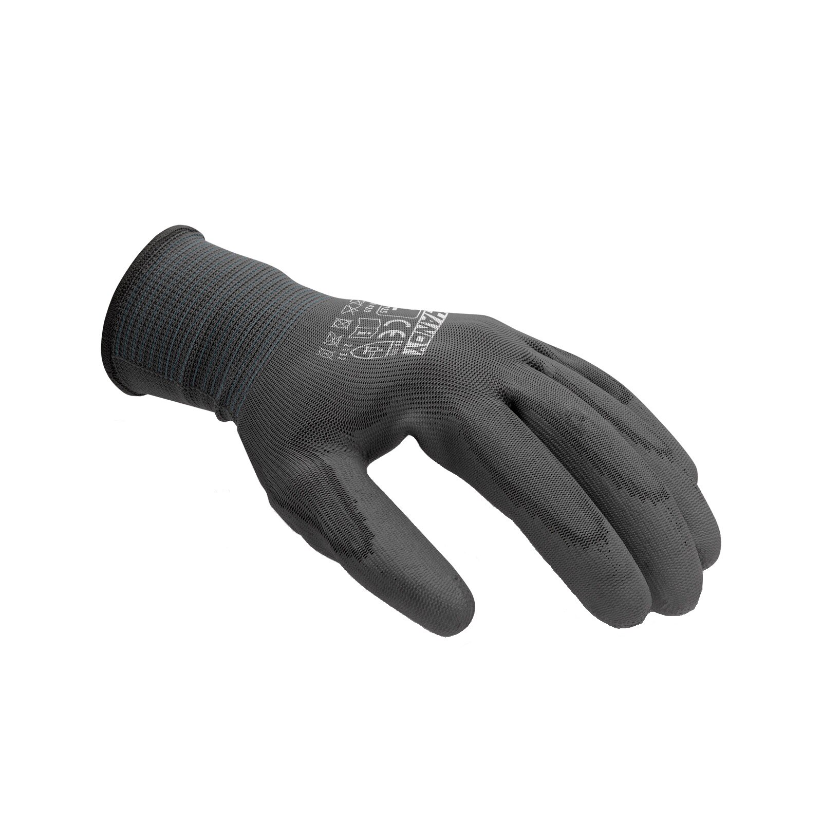 Set 12 perechi de manusi Handy, pentru operatii de montaj, poliuretan, marimea XL, negru