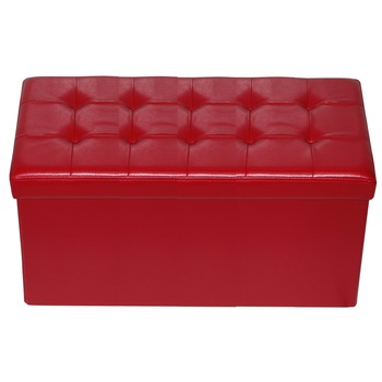 Taburet cu spatiu de depozitare, 76x38x38 cm, Grunberg, TB66/Rosu Taburet cu spatiu de depozitare, 76x38x38 cm, Grunberg, TB66/Rosu