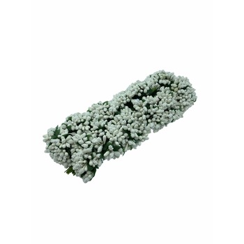 Set 12 buchete flori artificiale Atelier, Plastic, Alb, 3cm Set 12 buchete flori artificiale Atelier, Plastic, Alb, 3cm