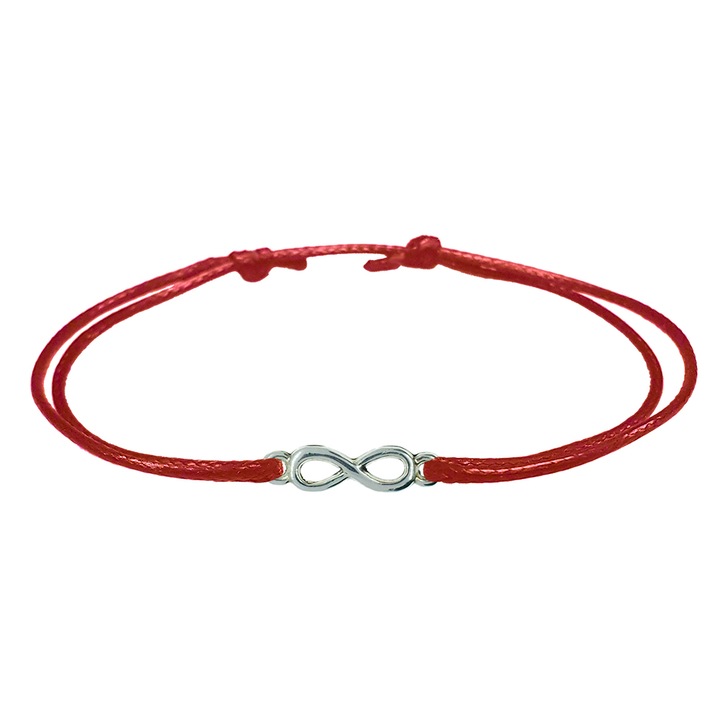 Гривна Dras Infinit, Червен шнур, Сребро