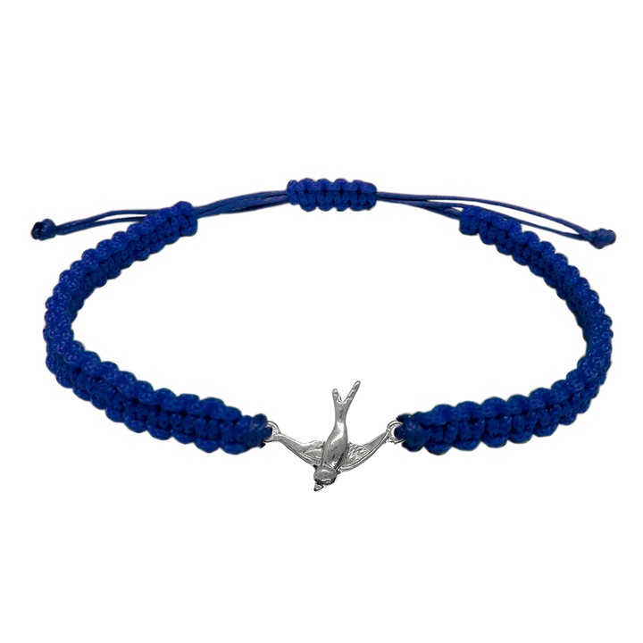 Kézzel szőtt piros zsinór karkötő testre szabott Randanica ezüst 10085140 Dras 6499