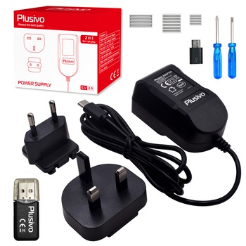 Alimentator Plusivo de 5 V, 3 A cu Mufa USB Tip C pentru Raspberry Pi 4 (Adaptor de la USB Tip C la MicroUSB Inclus) Alimentator Plusivo de 5 V, 3 A cu Mufa USB Tip C pentru Raspberry Pi 4 (Adaptor de la USB Tip C la MicroUSB Inclus)