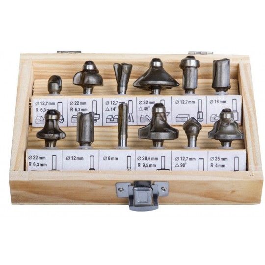 Set 12 freze pentru lemn Hikoki, tija 8 mm - eMAG.ro