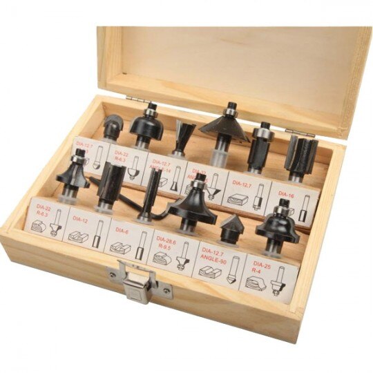 Set 12 freze pentru lemn Hikoki, tija 6 mm - eMAG.ro