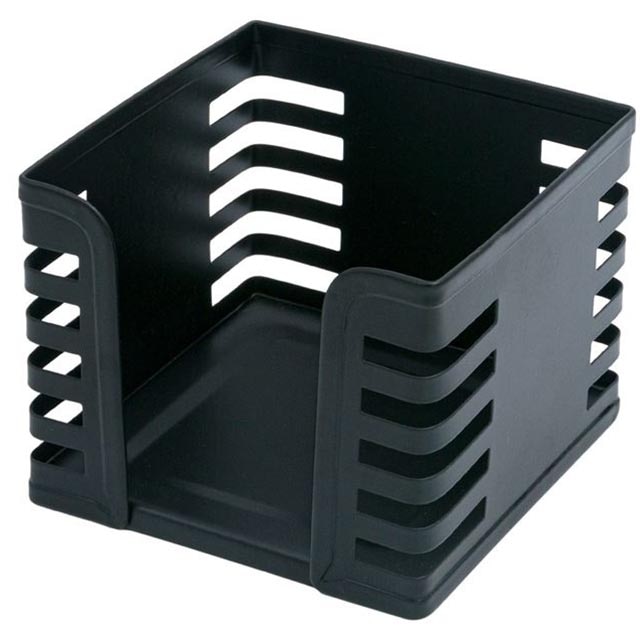 Organizator de birou Felis, Plastic, 10x10x8 cm, Negru