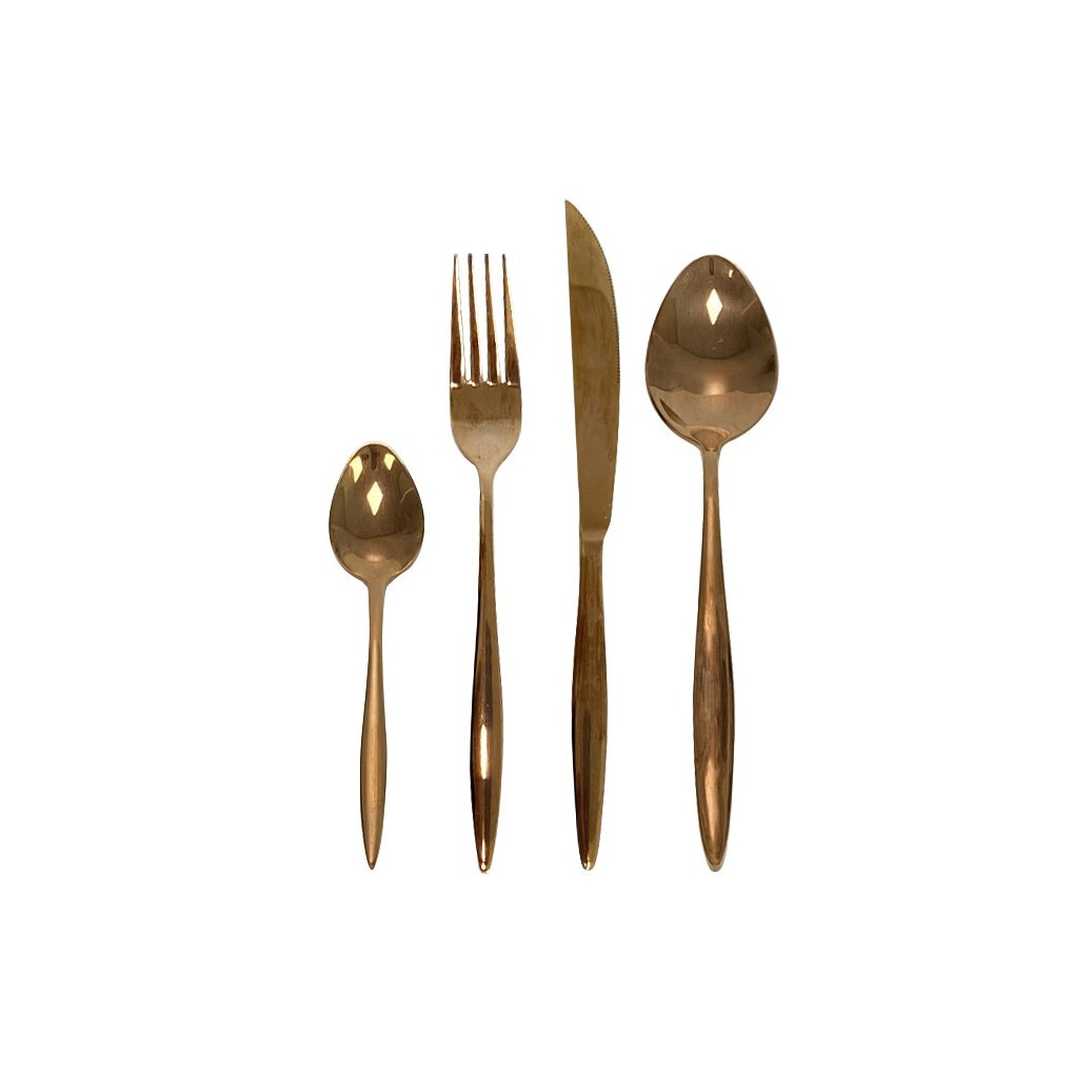 Set tacamuri 16 piese pentru 4 persoane cupru Rose Gold