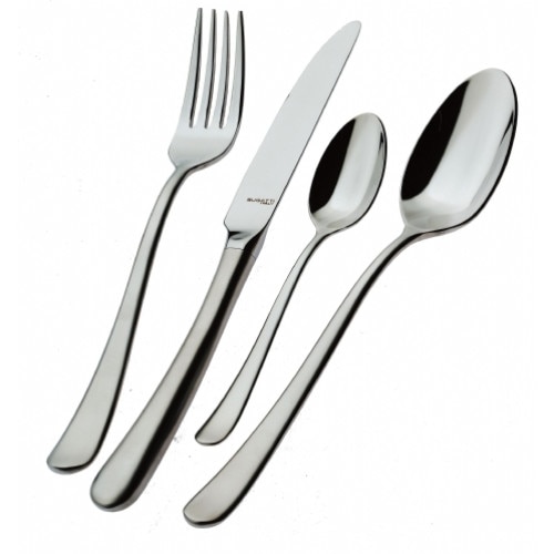 Set 24 tacamuri Casa Bugatti, Settimocielo, 24 piese, design modern, elegant, pentru 6 persoane, material premium, cutie de lux de prezentare, finisaj oglinda, inox