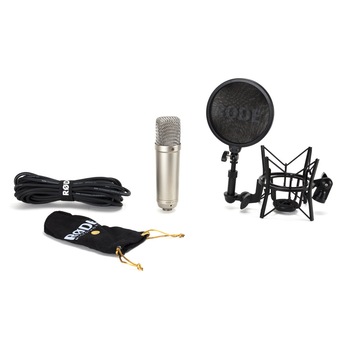Microfon Rode, NT1-A, Pentru studio, Condenser, Cu Pop Filter si Soc mount Microfon Rode, NT1-A, Pentru studio, Condenser, Cu Pop Filter si Soc mount