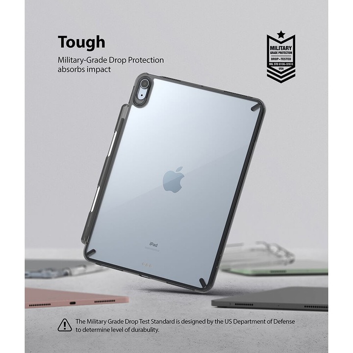 Ringke Fusion Case - удароустойчив хибриден кейс за iPad Air 4 (2020) (черен)