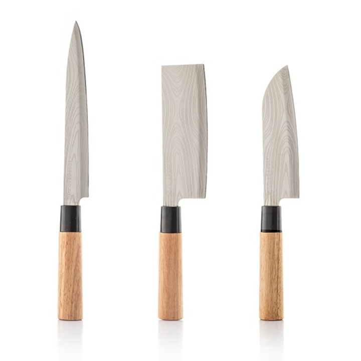 Комплект японски ножове InnovaGoods, с професионален калъф за носене