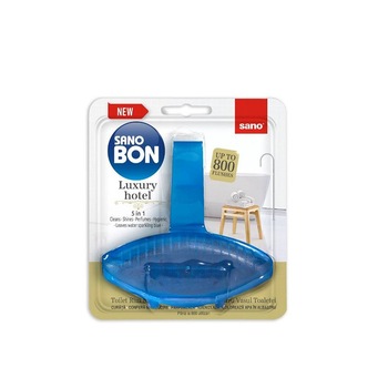 Odorizant wc baie Sano Bon Blue Luxury Hotel 5 in 1, solid, 55 g Odorizant wc baie Sano Bon Blue Luxury Hotel 5 in 1, solid, 55 g