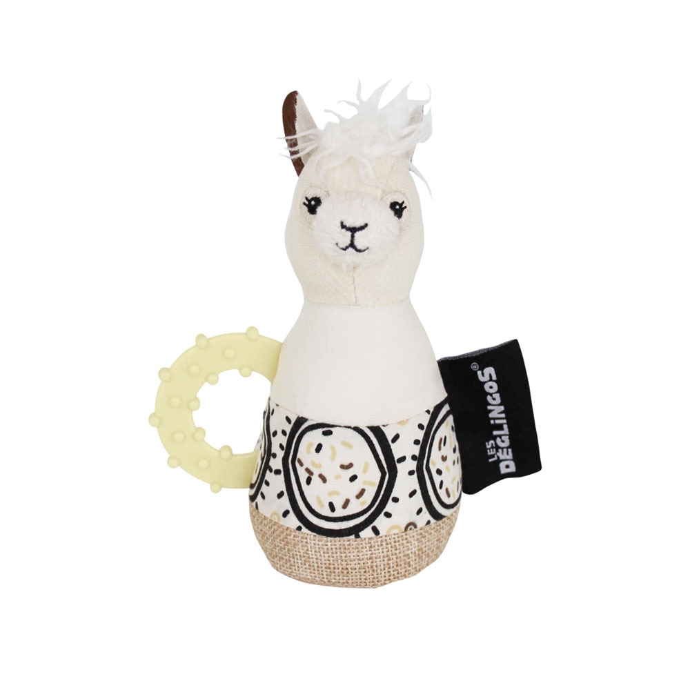 Jucarie interactiva pentru dentitie lama Les Deglingos pentru bebelusi