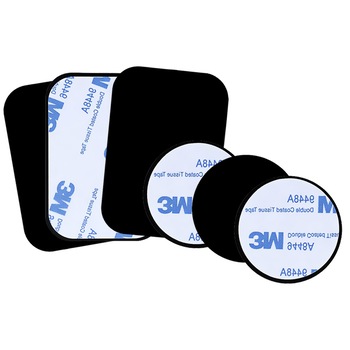 Set 6 Placute Metalice Puls-O pentru Suport Magnetic, Negru Set 6 Placute Metalice Puls-O pentru Suport Magnetic, Negru