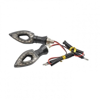 Set Doua Semnalizari Moto cu Led 12V, Lumina Galbena Set Doua Semnalizari Moto cu Led 12V, Lumina Galbena