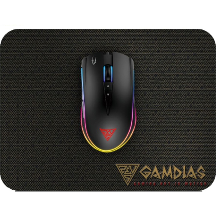 Геймърска мишка Gamdias ZEUS M2 RGB + пад, USB GAMDIAS-ZEUS-M2-RGB