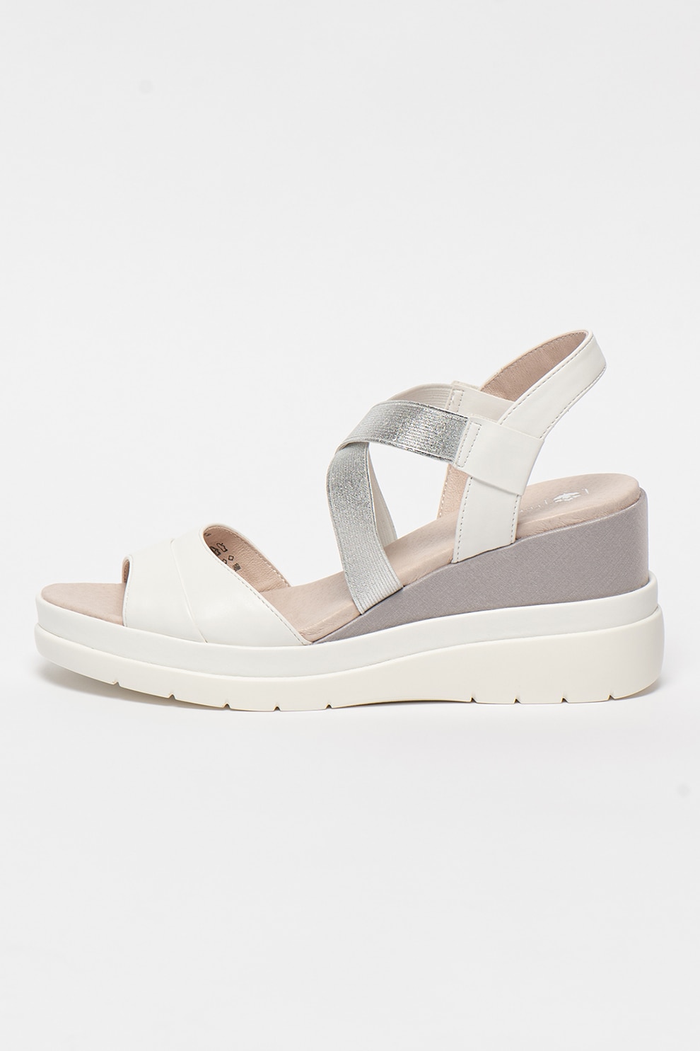 Lumberjack, Sandale wedge de piele ecologica Elaine