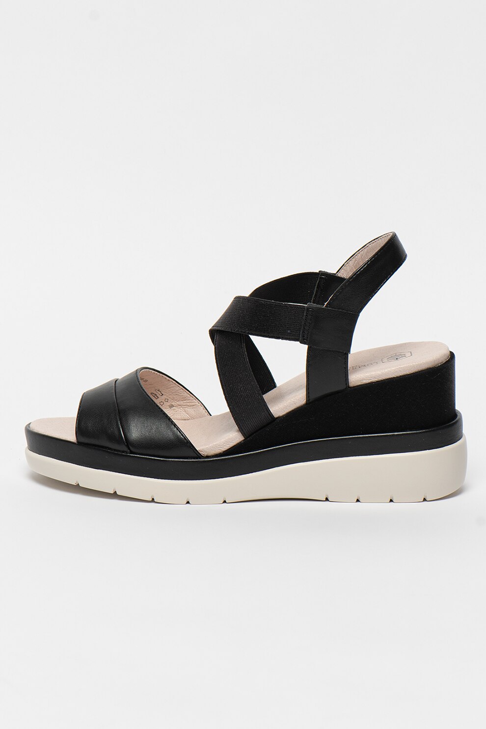 Lumberjack, Sandale wedge de piele ecologica Elaine