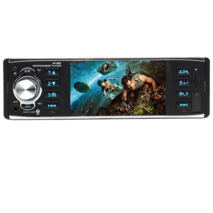 Player multimedia audio video auto, Yavis Trade, MP5 4.1" 5889 1Din Mp3 Mp4 MP5 Player cu Bluetooth 180mm x 52mm x 120mm Negru