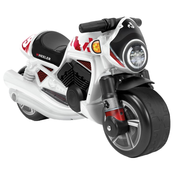 Motocicleta Ride-on Injusa - New wheeler, alb