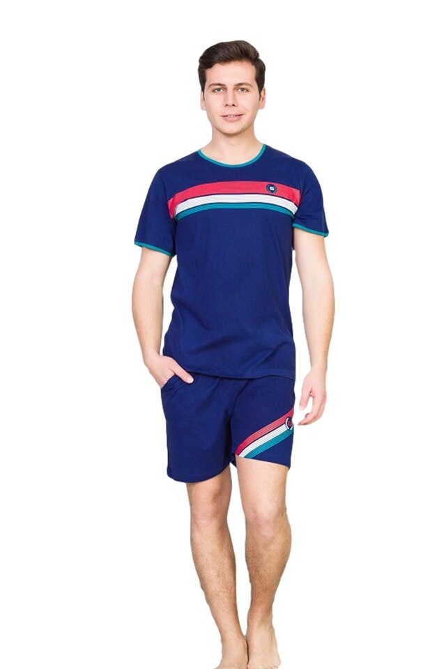 Pijamale barbati Gazzaz by Vienetta, model G Line, Bleumarin