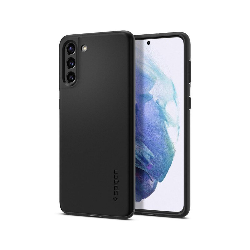 Husa Premium Spigen Thin Fit Pentru Samsung Galaxy S21 Plus, Negru, Policarbonat